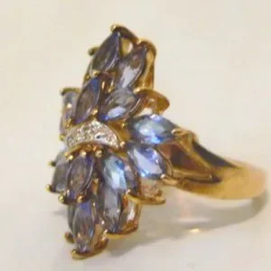 Technibond Rings Technibond | Jewelry | Technibond Tanzanite Color Diamond Accented Cz ...